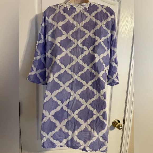 Roberta Roller Rabbit Cotton Tunic Cover Up Top Small Vacation Travel Resortwear - Picture 2 of 7